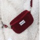 Mini fanny pack Sweetpea Red Corduroy